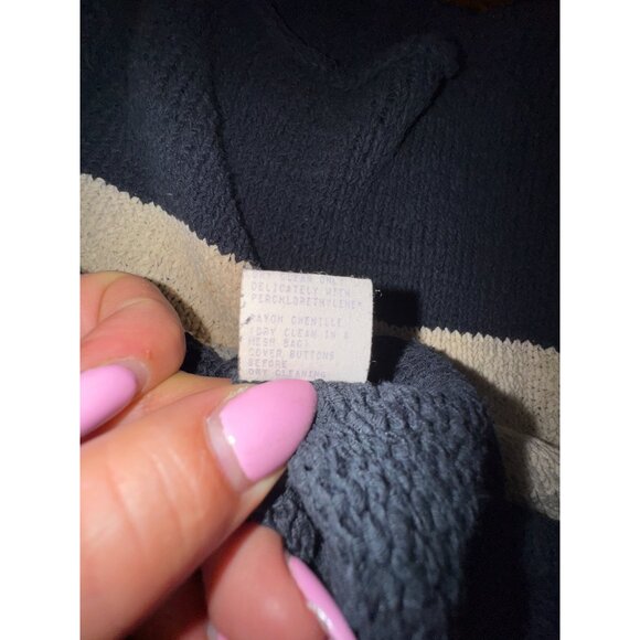 Vintage Black Knit Bucket Bag Sweater Cute Pockets Small Preppy Garden Classic - Picture 10 of 10